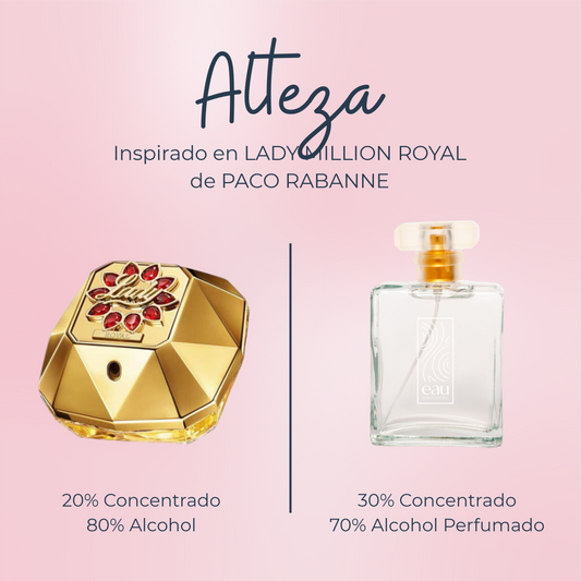 Perfume Alteza Inspirado en LADY MILLION ROYAL de PACO RABANNE