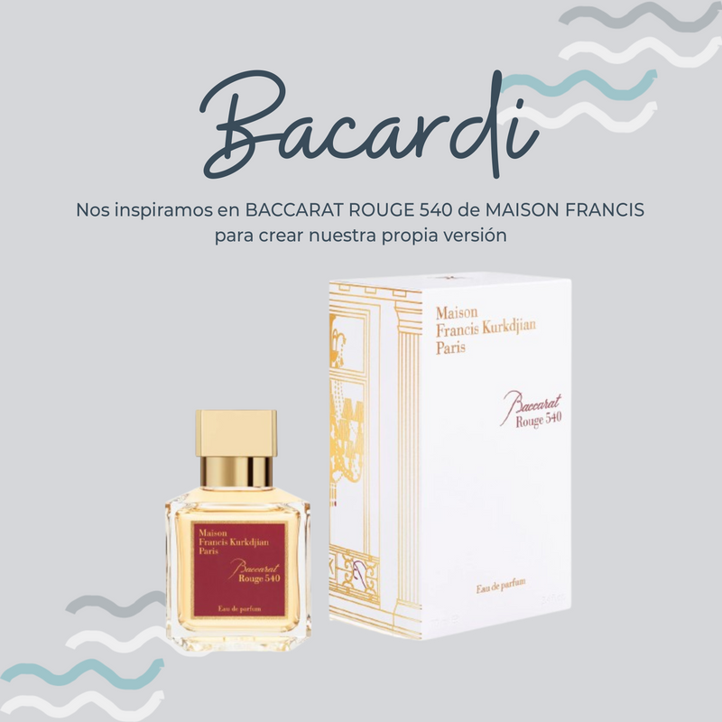 Perfume Bacardí Inspirado en BACCARAT ROUGE de MAISON FRANCIS KURKDJIAN