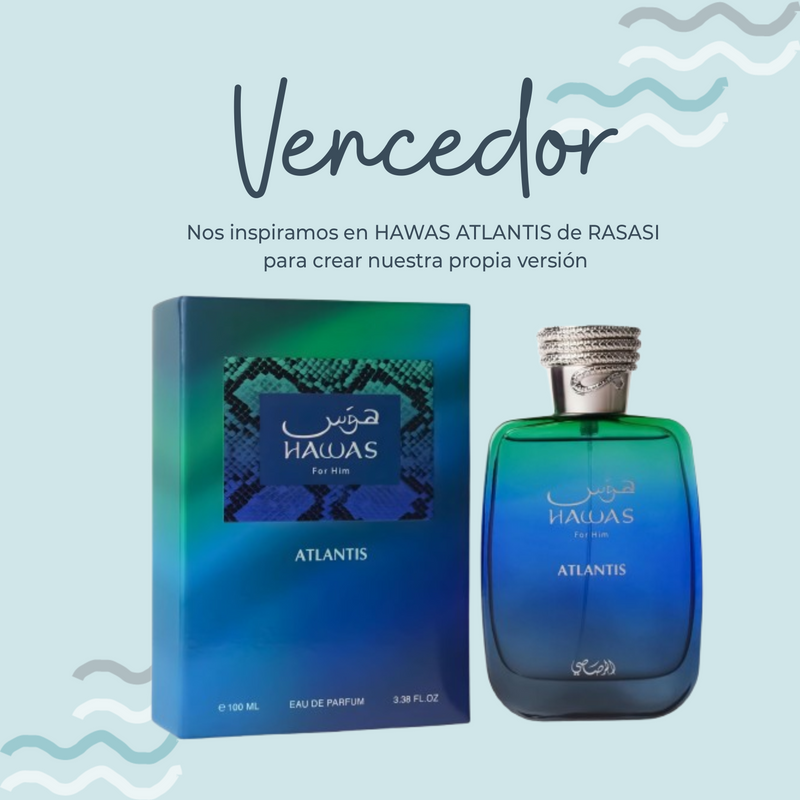 Perfume Vencedor Inspirado en HAWAS ATLANTIS de RASASI