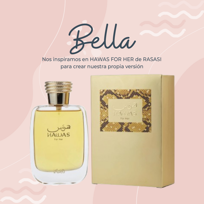 Perfume Bella inspirado en HAWAS FOR HER de RASASI