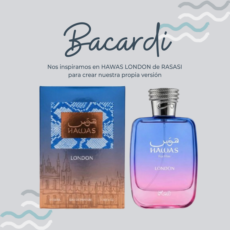 Perfume Bacardí Inspirado en HAWAS LONDON de RASASI