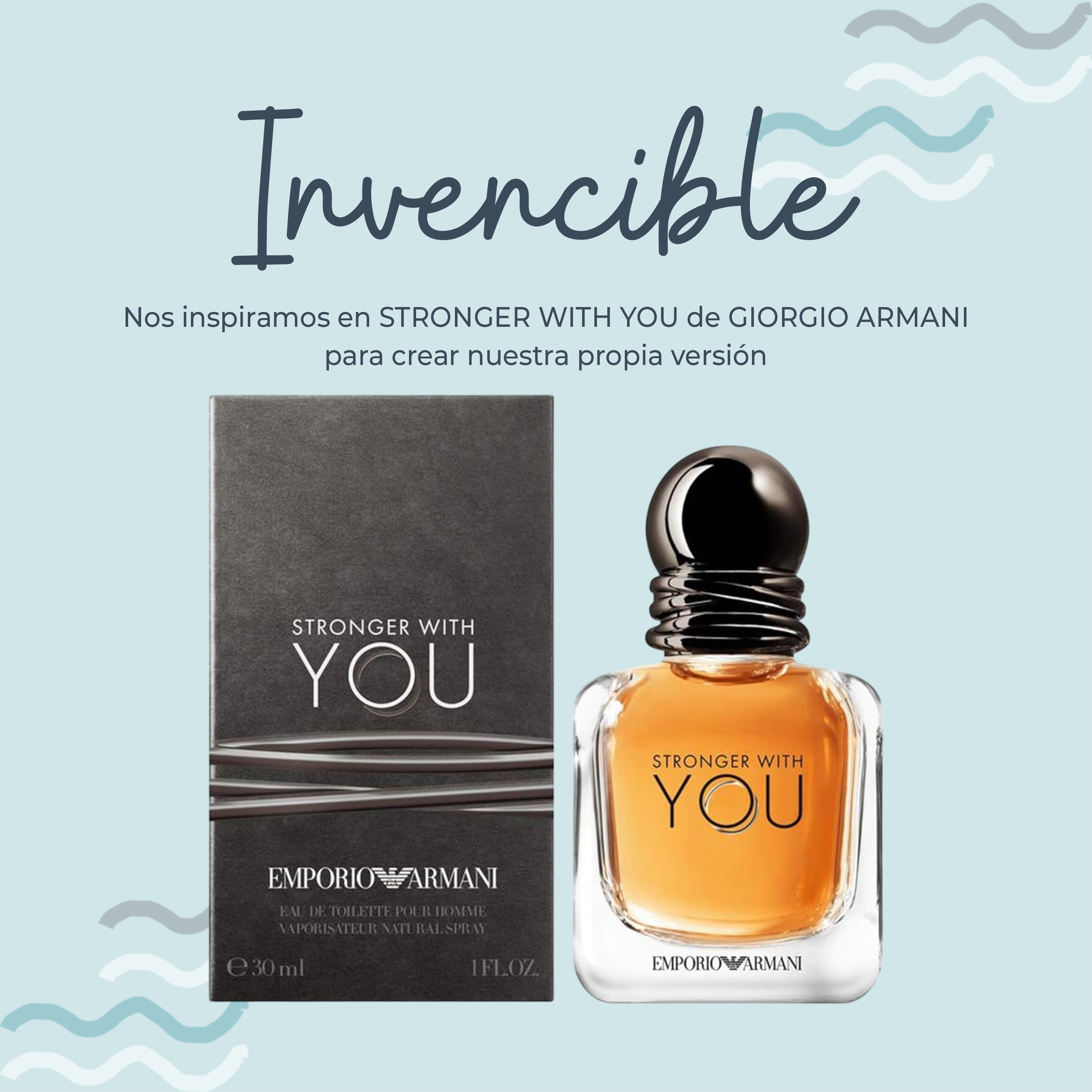 Perfume Invencible Inspirada En STRONGER WITH YOU de GIORGIO ARMANI