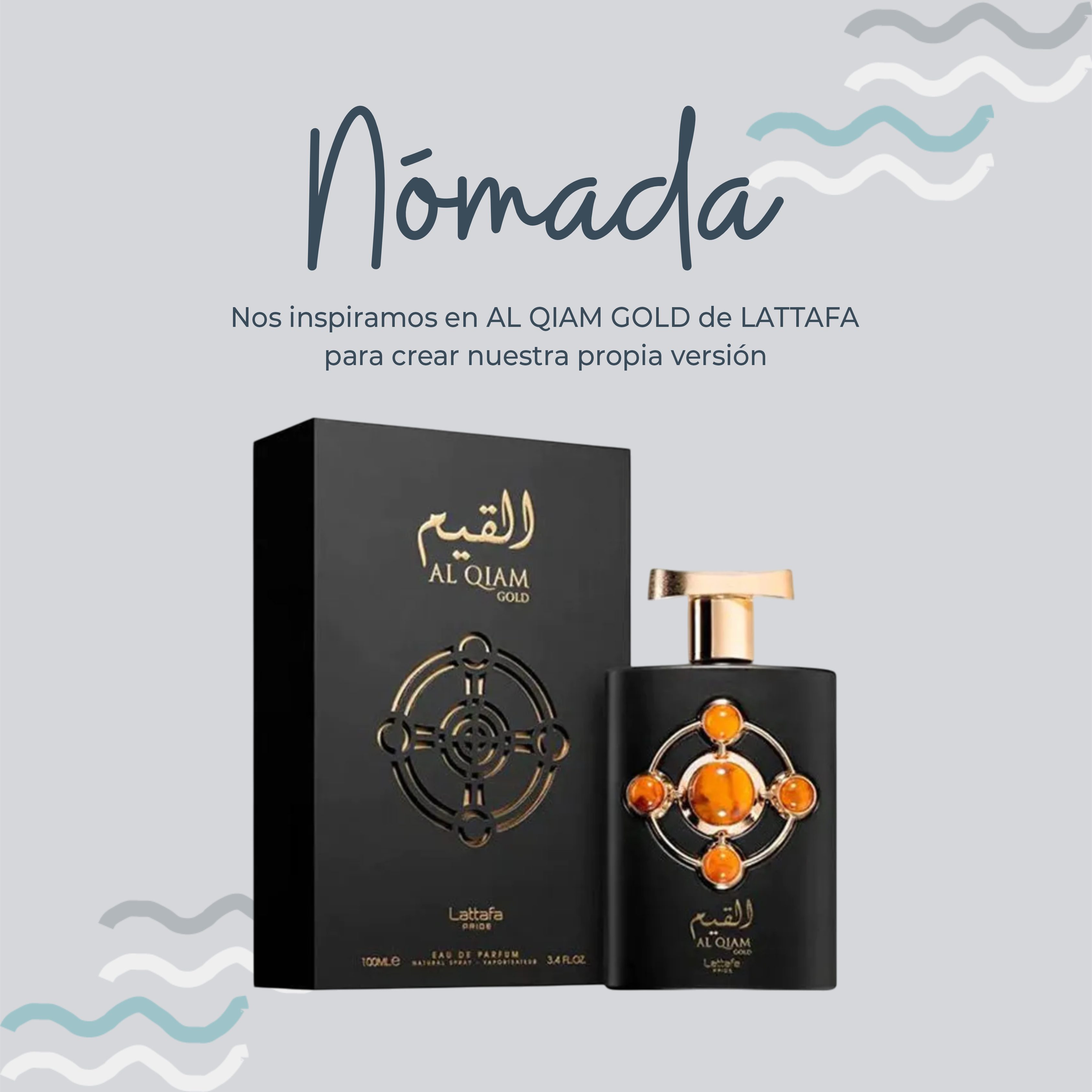 Perfume Nómada Inspirado en AL QIAM GOLD de LATTAFA