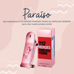 Perfume Paraiso Inspirado en 212 HEROES FOREVER YOUNG de CAROLINA HERRERA