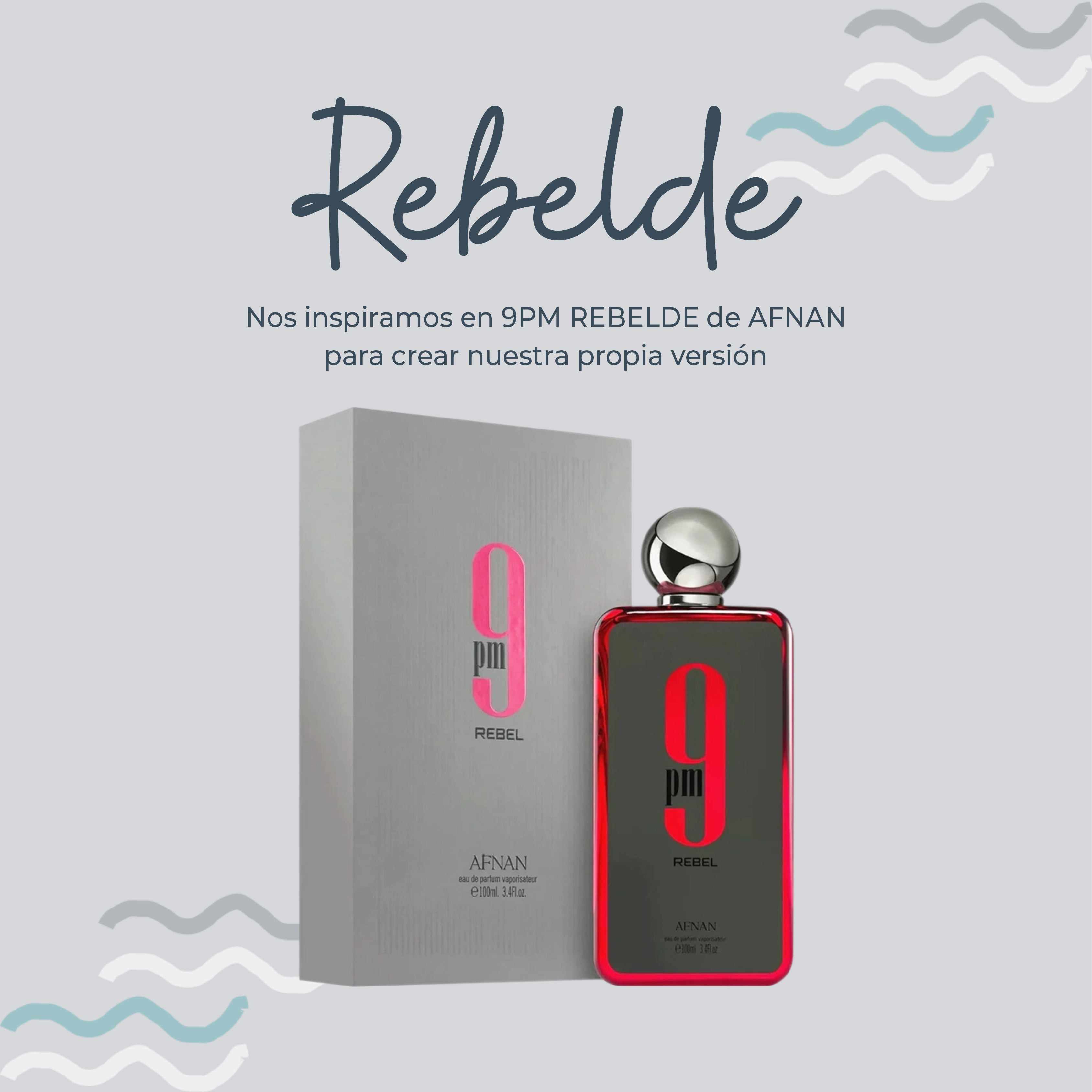Perfume Rebelde Inspirada En 9PM REBEL de AFNAN