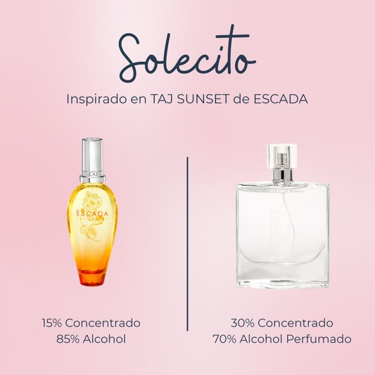 Perfume Solecito inspirado en TAJ SUNSET de ESCADA