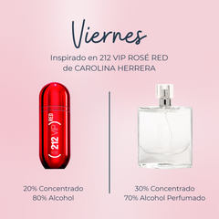 Perfume Viernes inspirado en 212 VIP ROSÉ RED de CAROLINA HERRERA