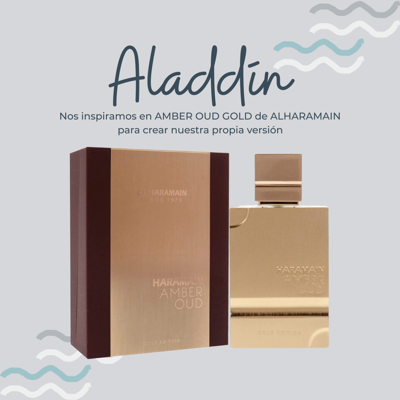 Perfume Aladdín Inspirado en AMBER OUD GOLD EDITION de AL HARAMAIN
