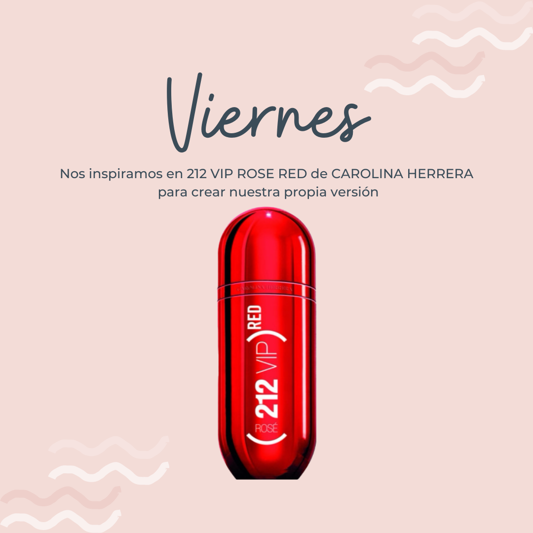 Perfume Viernes inspirado en 212 VIP ROSE RED de CAROLINA HERRERA - PerfumeriaEau