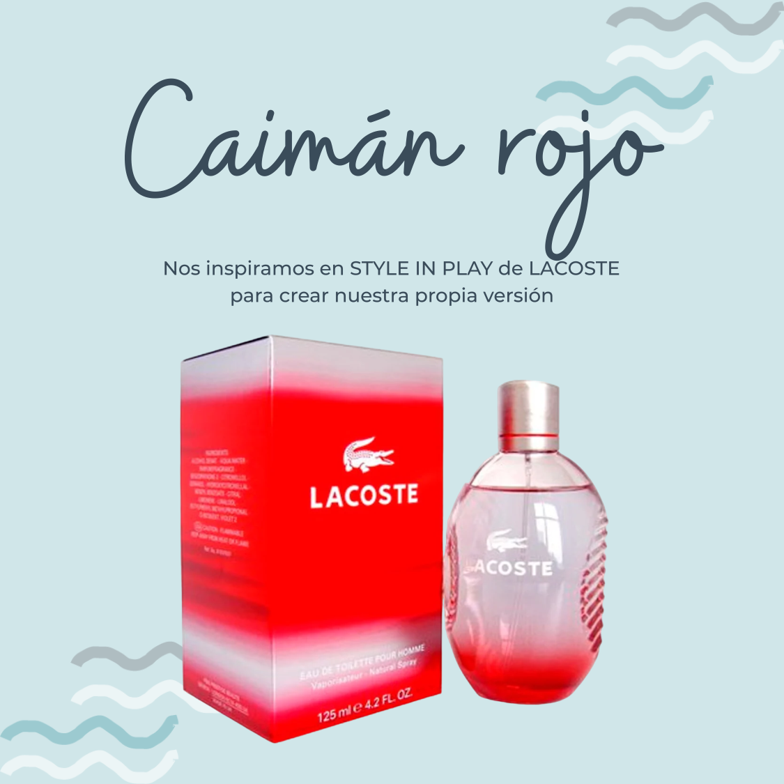 Perfume Caiman Rojo Inspirado en STYLE IN PLAY de LACOSTE - PerfumeriaEau