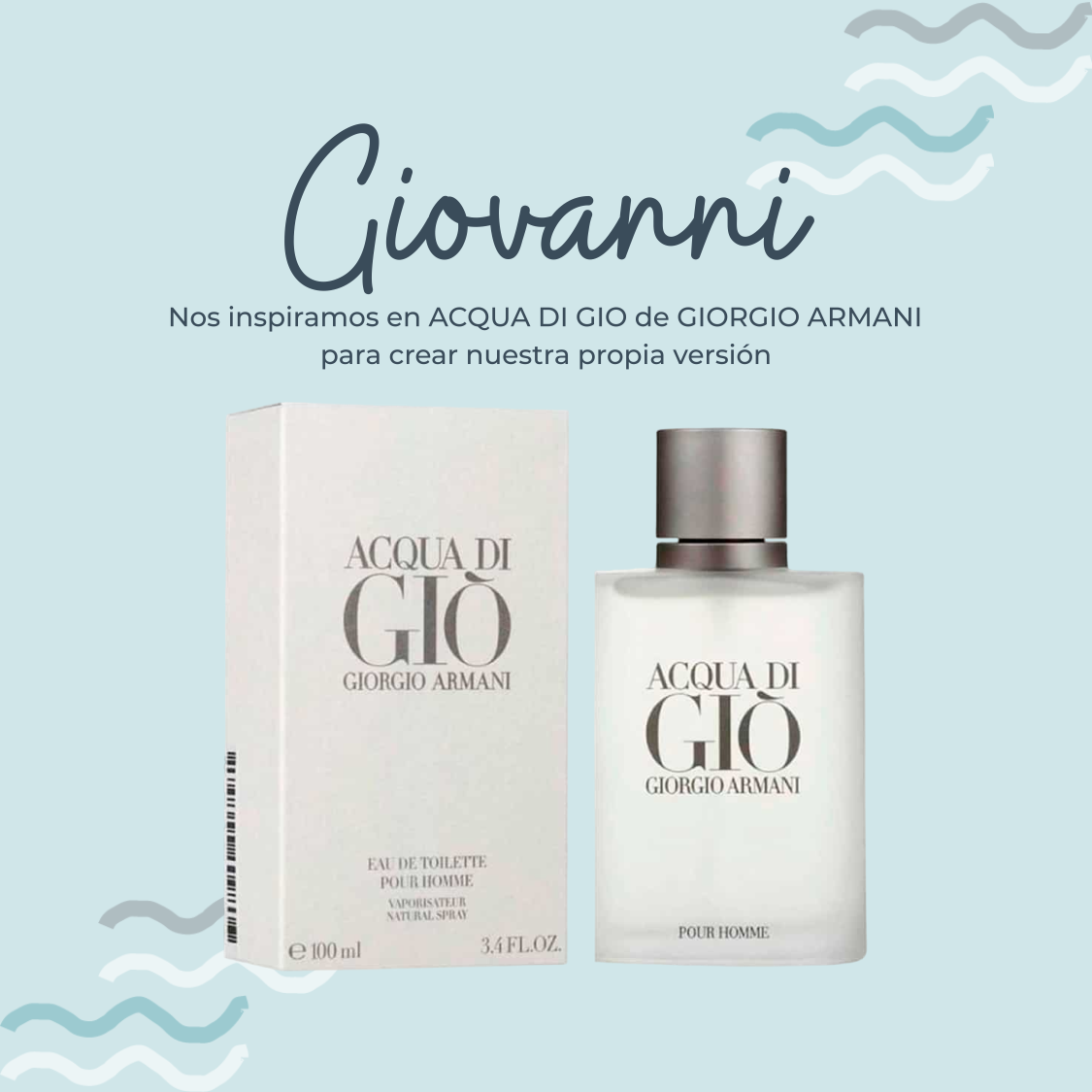 Perfume Giovanni Inspirado en ACQUA DI GIO de GIORGIO ARMANI - PerfumeriaEau