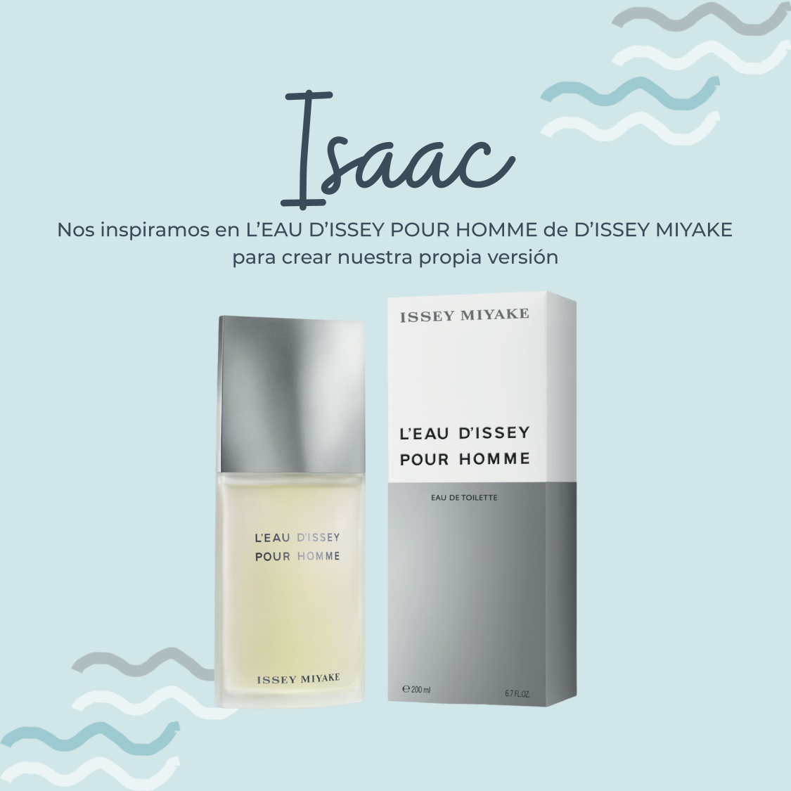 Perfume Isaac Inspirado en L'EAU BLEUE D'ISSEY POUR HOMME de D'ISSEY MIYAKE - PerfumeriaEau