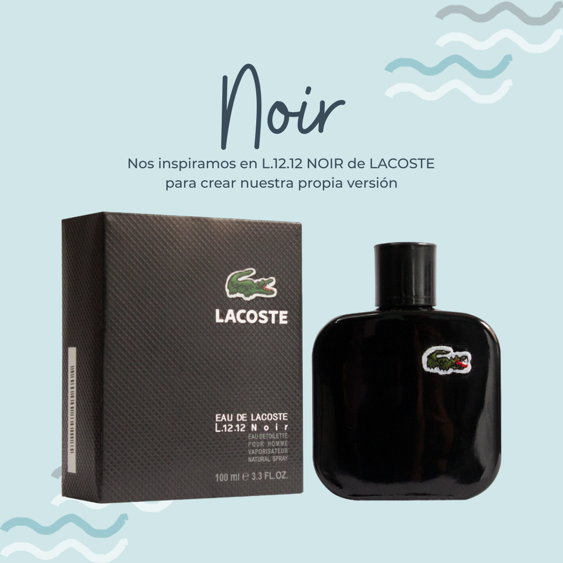 Perfume Noir Inspirado en L12.12 NOIR de LACOSTE - PerfumeriaEau