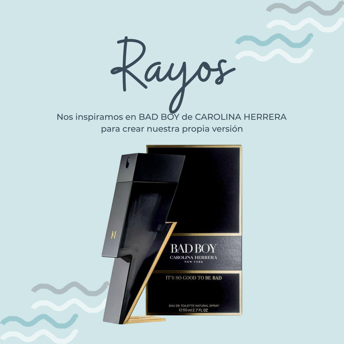 Perfume Rayos Inspirado en BAD BOY de CAROLINA HERRERA - PerfumeriaEau